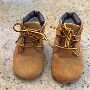 Timberland Brown and Yellow Baby Walker Boots